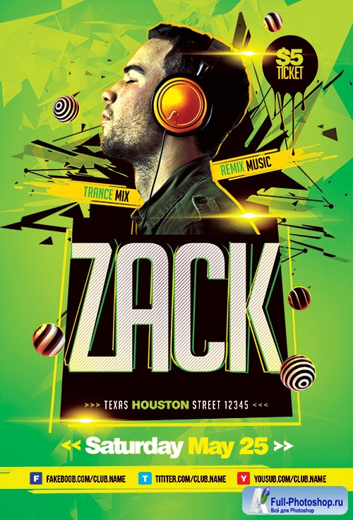 DJ Live Performance Flyer Template