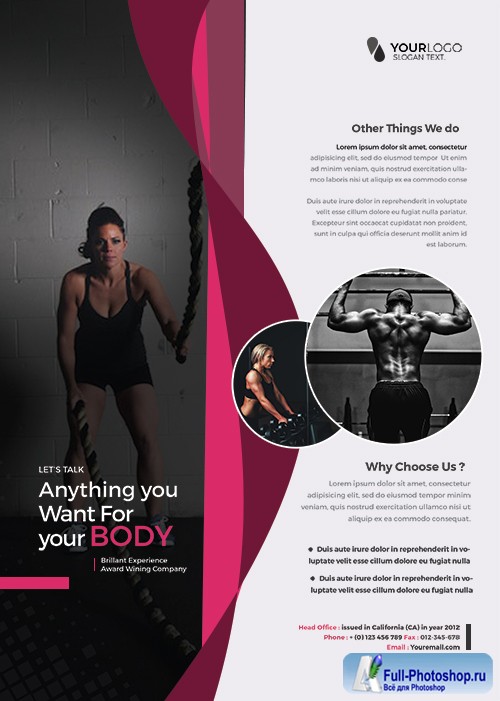 Health & Fitness PSD Flyer Template