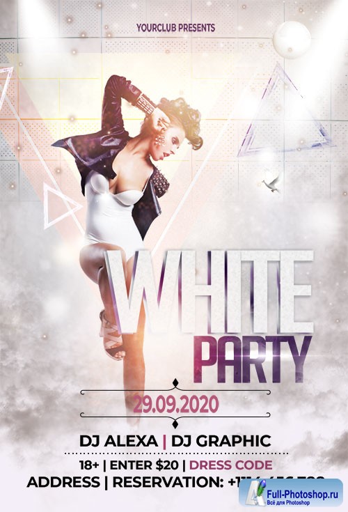 White Party - Premium flyer psd template