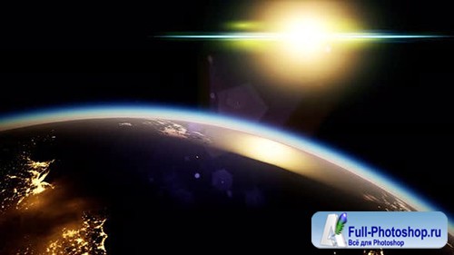 Videohive - Space, Sun and Planet Earth at Night - 24930473