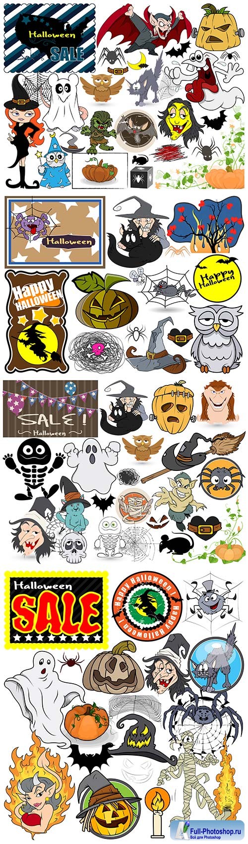 Halloween graphics vector elements
