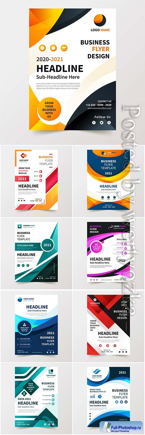 Business flyer template vector illustration