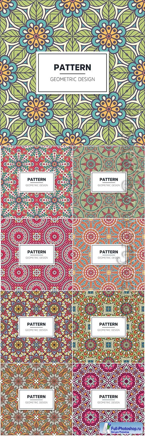 Luxury ornamental mandala seamless vector pattern # 8