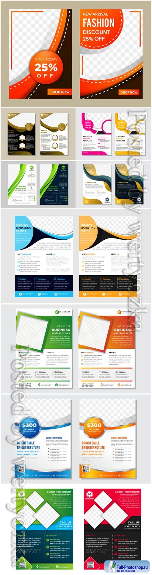 Design vector template for brochure, flyer, magazine