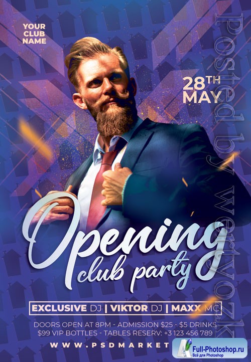 Open club party - Premium flyer psd template