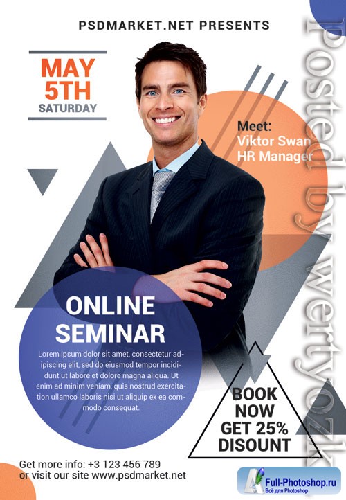 Online seminar - Premium flyer psd template