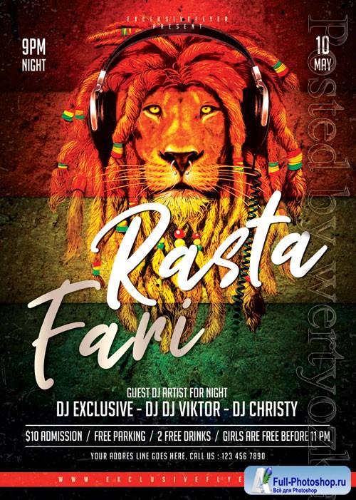 Rastafari - Premium flyer psd template