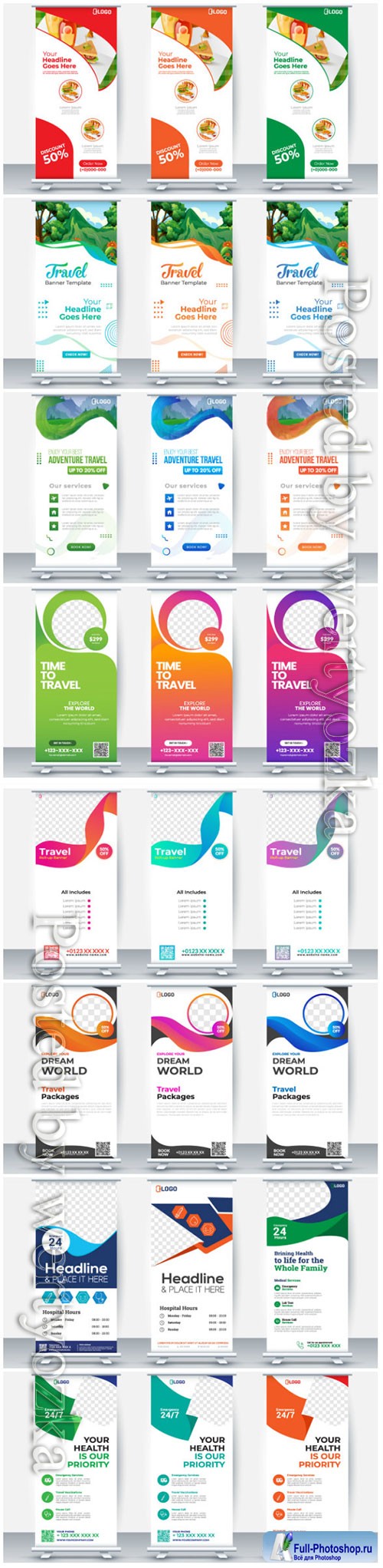 Roll up business brochure flyer banner vector design # 4