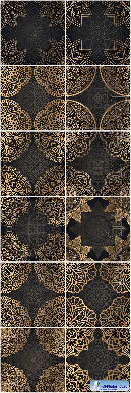Mandala seamless pattern, islamic vector background # 2