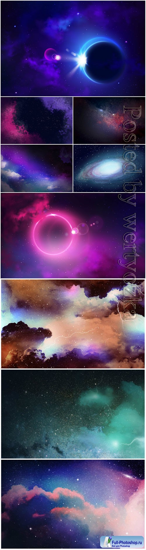 Sky galaxy, glowing stars, astronomy, cosmic vector background