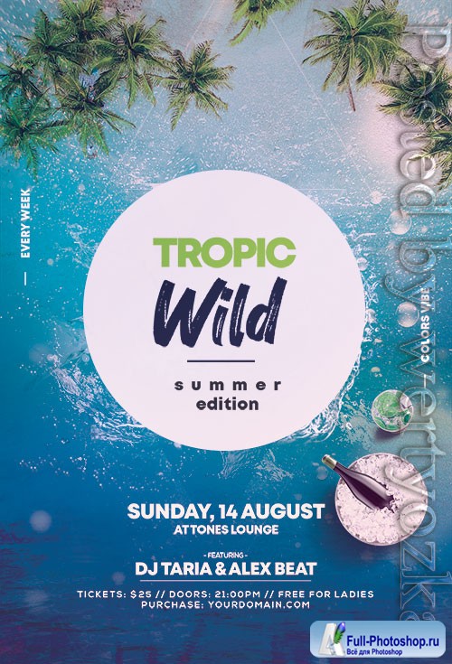 Wild Summer Party - Premium flyer psd template