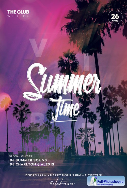 Hello Summer Party - Premium flyer psd template
