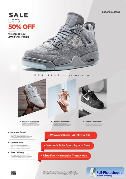 Shoe Sale  - Premium flyer psd template