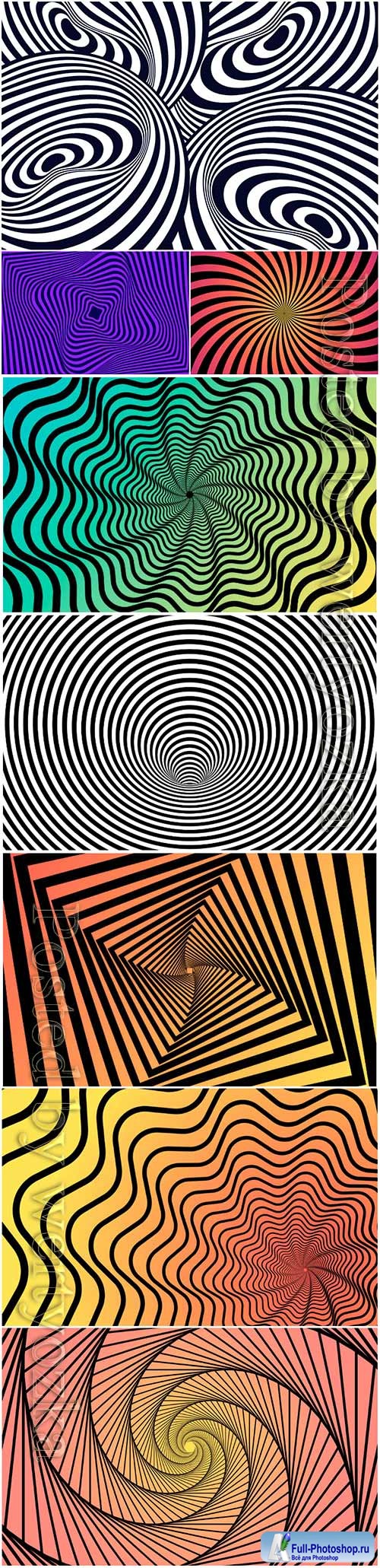 Vector wallpaper psychedelic optical illusion