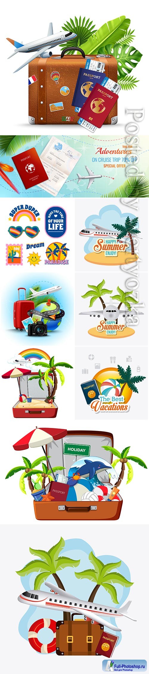 Travel vector collection illustration