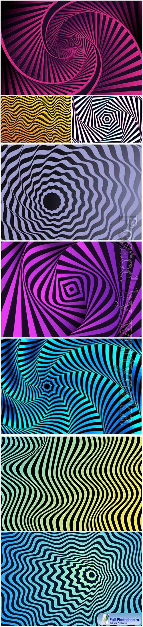 Psychedelic optical illusion vector background # 7