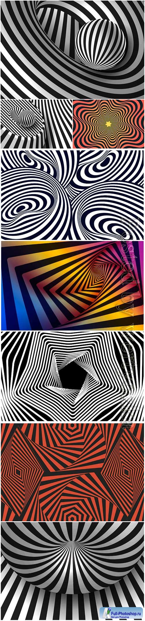 Psychedelic optical illusion vector background # 9