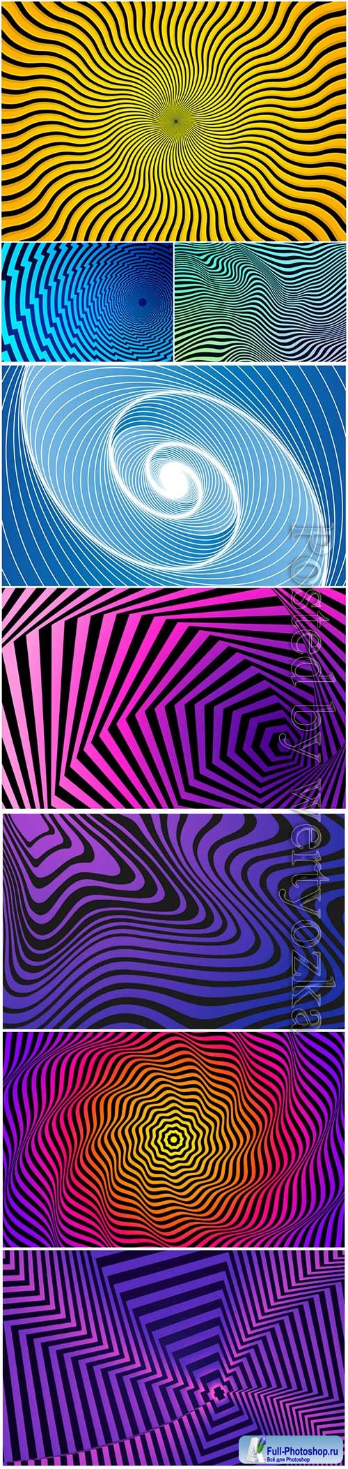 Psychedelic optical illusion vector background # 5