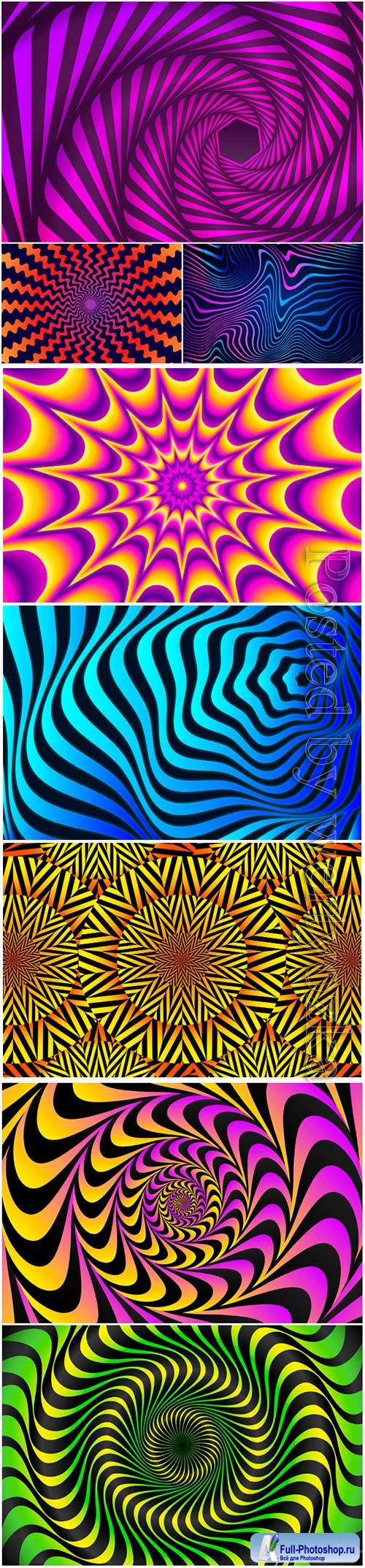 Psychedelic optical illusion vector background # 4