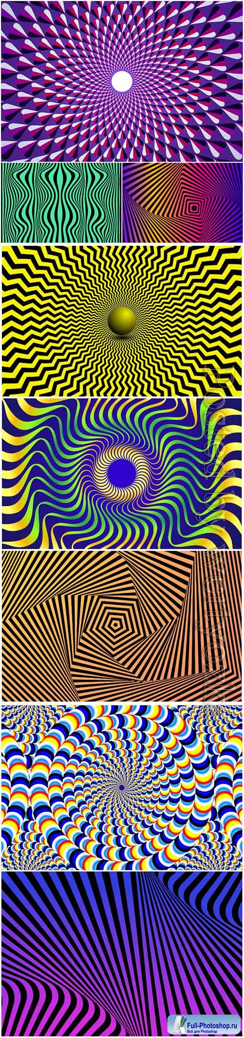 Psychedelic optical illusion vector background # 3