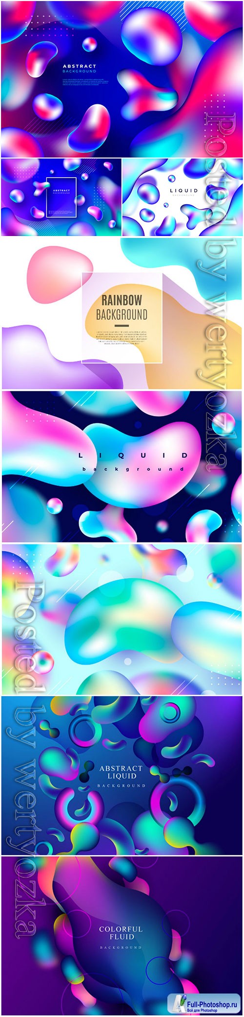 Abstract vector background with liquid shapes