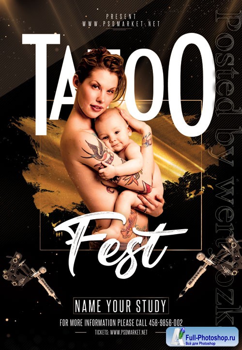 Tattoo fest - Premium flyer psd template