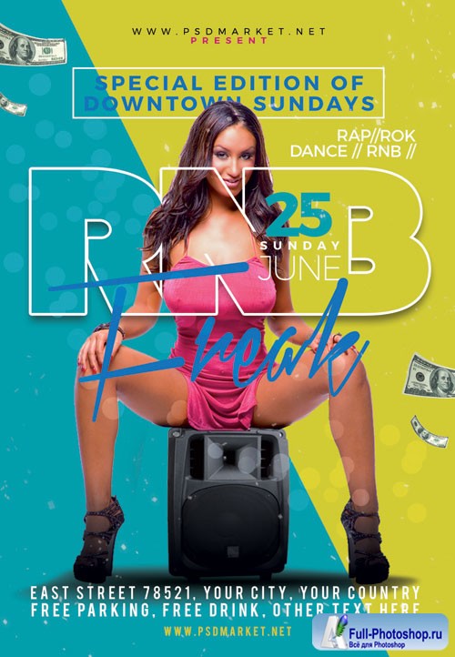 Rnb freak - Premium flyer psd template