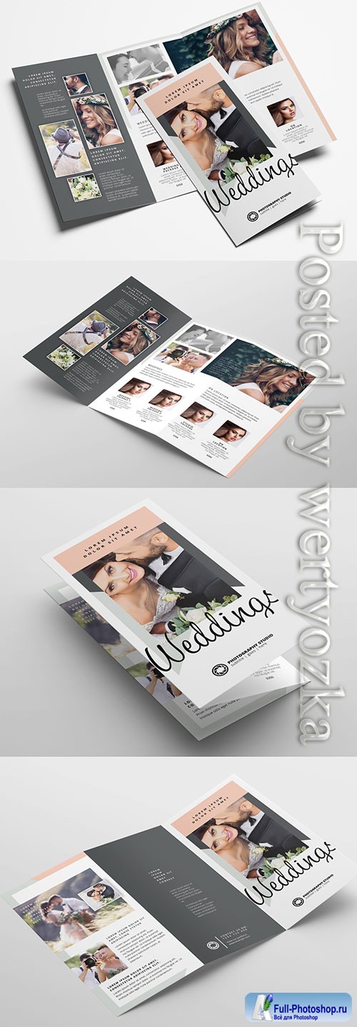 Trifold Layout for Wedding Photographers