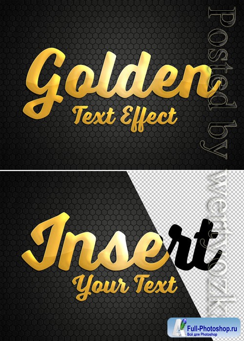 Gold Style Text Effect Mockup