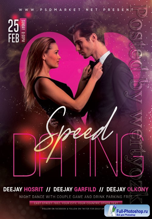 Speed dating event - Premium flyer psd template