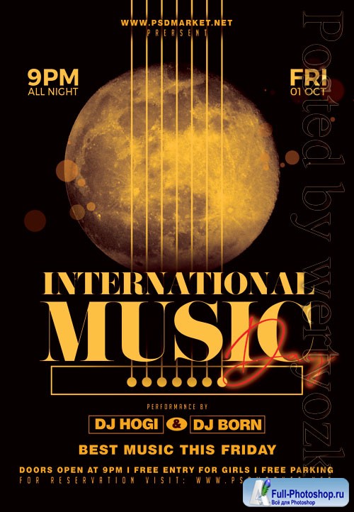 Music day - Premium flyer psd template