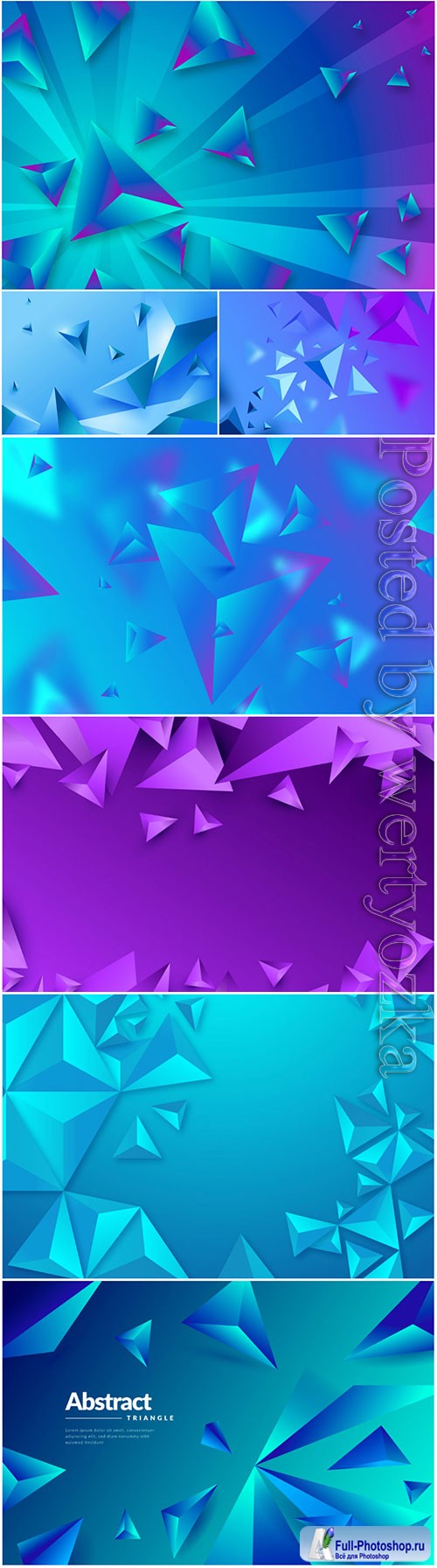 3d vector background with blue and lilac abstract elements