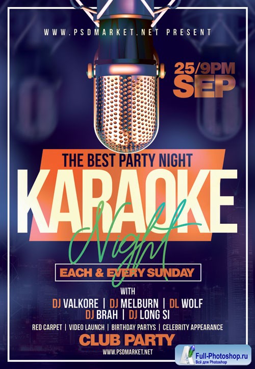 Karaoke_party - Premium flyer psd template