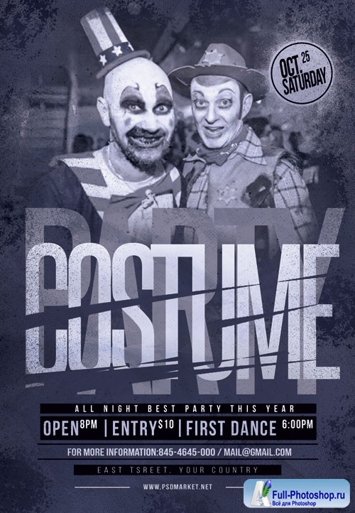 Costume party - Premium flyer psd template