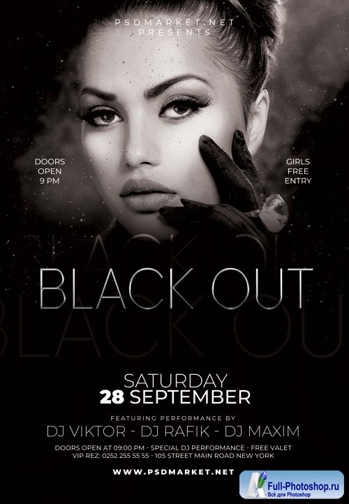 Black out - Premium flyer psd template