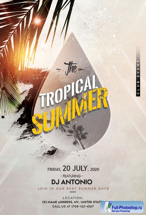 Tropical Beach - Premium flyer psd template