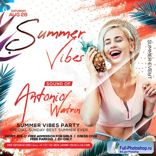 Summer Vibes - Premium flyer psd template