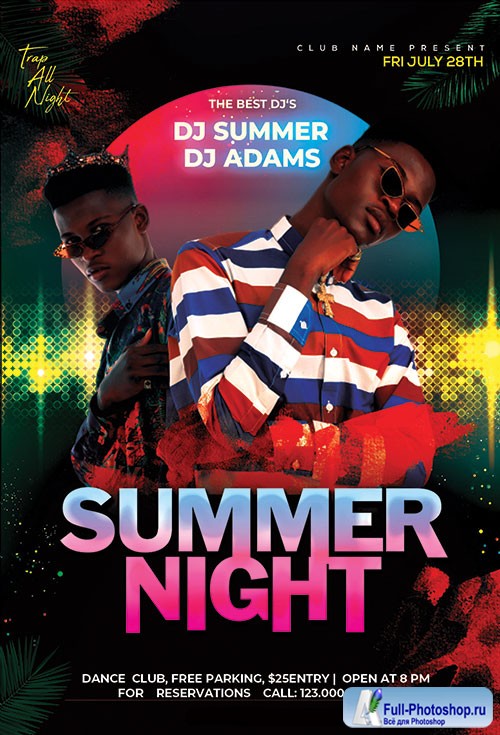 Summer Night Event - Premium flyer psd template