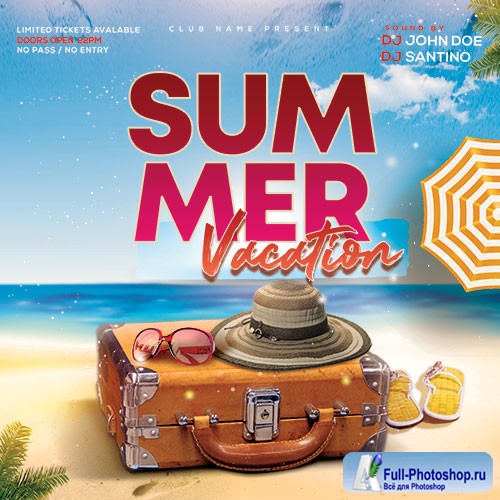 Summer Vacation - Premium flyer psd template