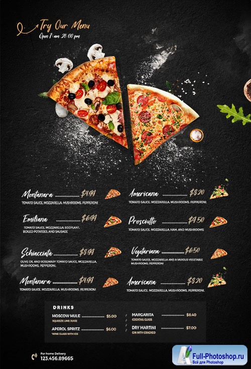 Restaurant Food Menu - Premium flyer psd template