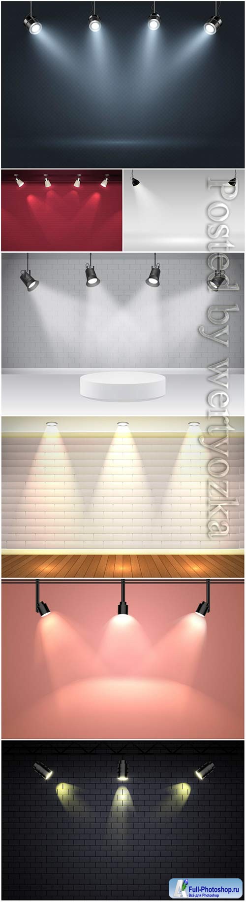 Spot lights background vector illustration