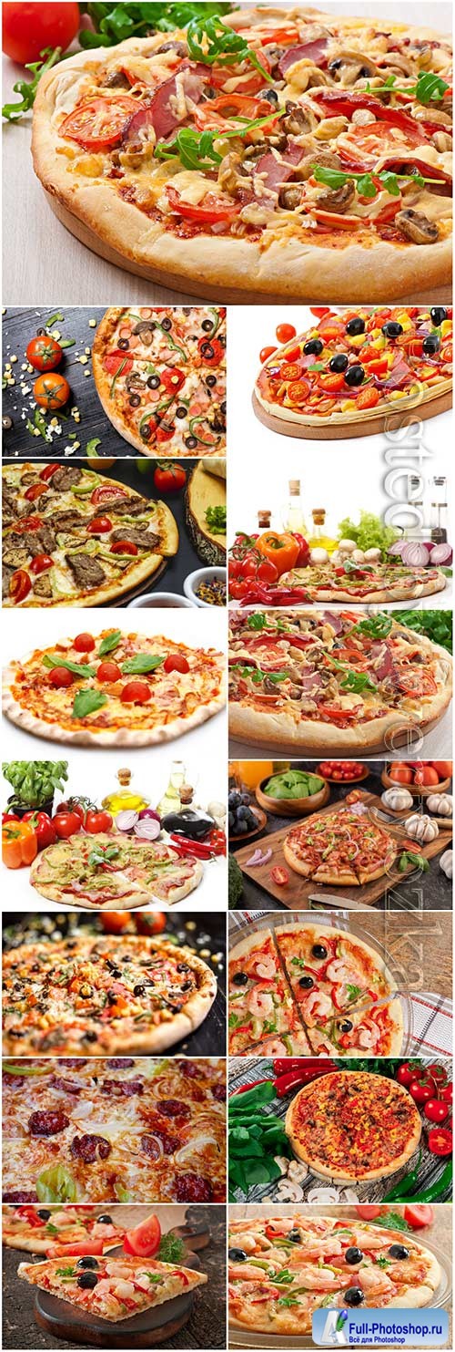 Mix pizza stock photo set