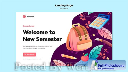 Back to school landing page template # 2