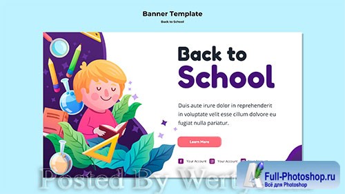 Back to school banner template # 2