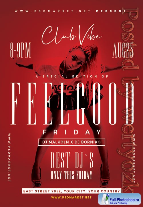 Feelgood friday - Premium flyer psd template