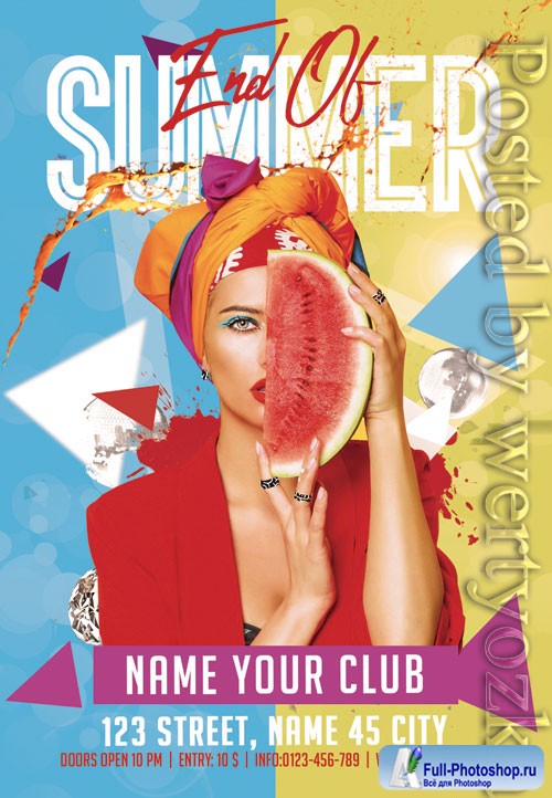 End of summer - Premium flyer psd template