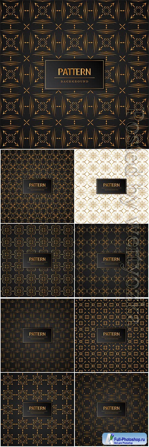 Abstract golden vector pattern decorative background