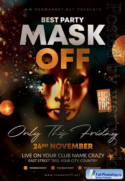 Mask off - Premium flyer psd template