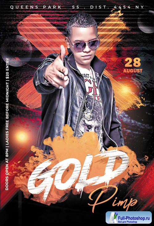 Gold Pimp - Premium flyer psd template