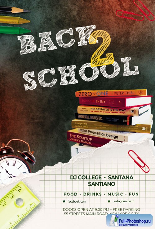 Back 2 School - Premium flyer psd template